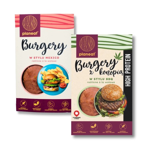 Wege burgery roślinne zestaw Planeat