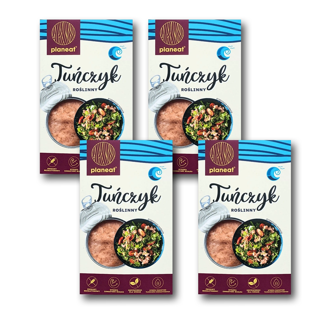 Zestaw 4x Tuńczyk Roślinny Planeat, 600g